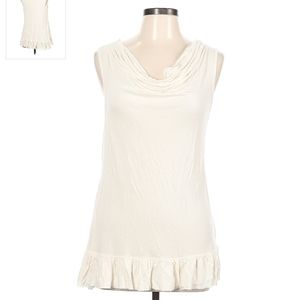 Elegant Cream Sleeveless Top